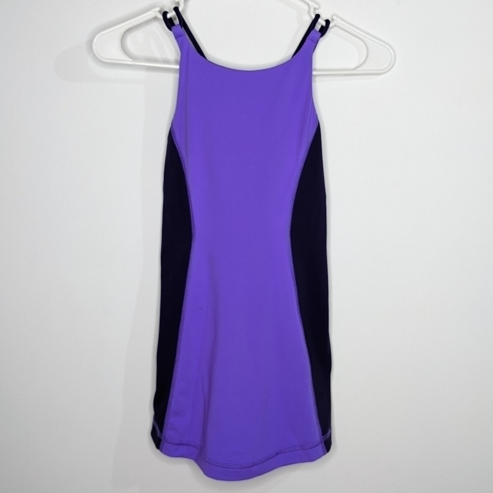 Lululemon purple color block exercise workout tank top 4